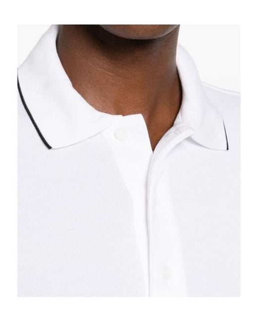 Tom Ford White Tipping-Detail Short-Sleeve Polo Shirt for men
