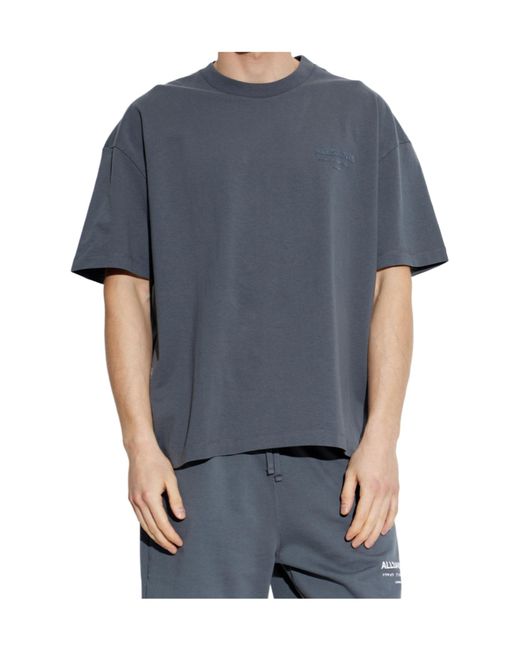 AllSaints Blue Xander Oversized T-Shirt for men
