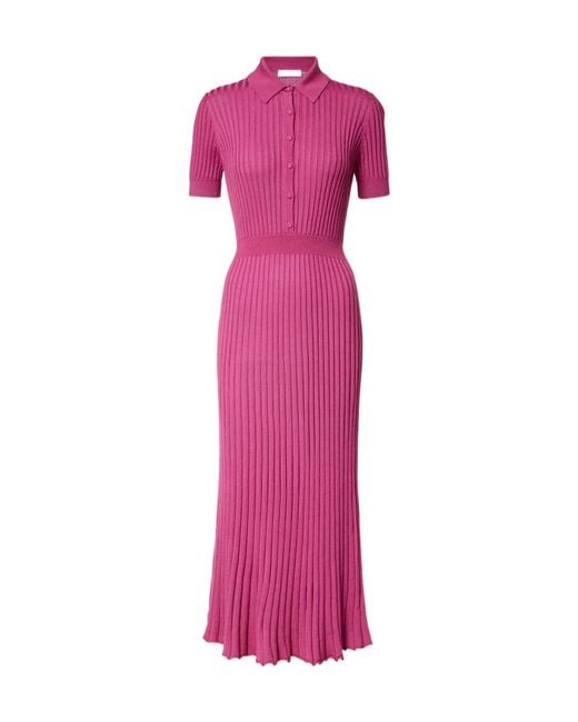 Gabriela Hearst Pink Short-Sleeved Dress