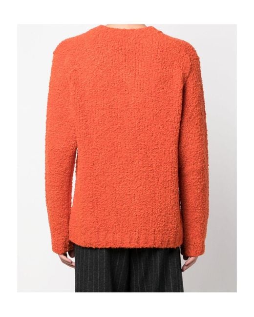 sunflower Orange Aske Wool V-Neck Sweater for men