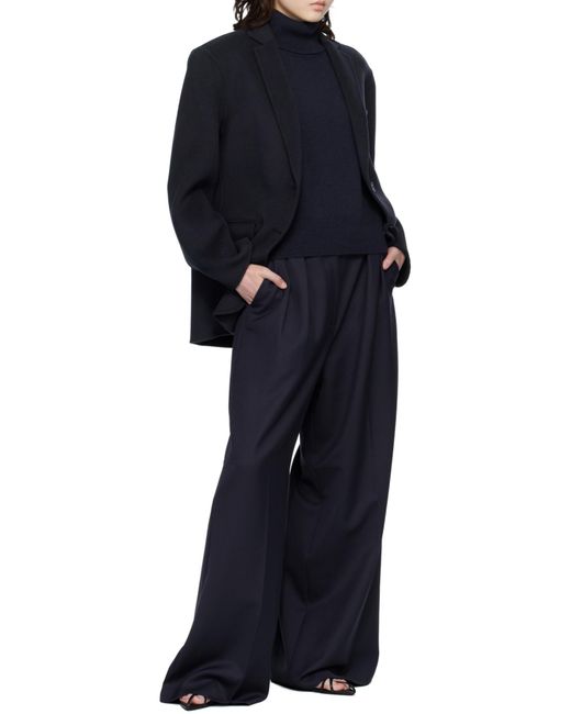 Anine Bing Blue Quinn Buttoned Blazer