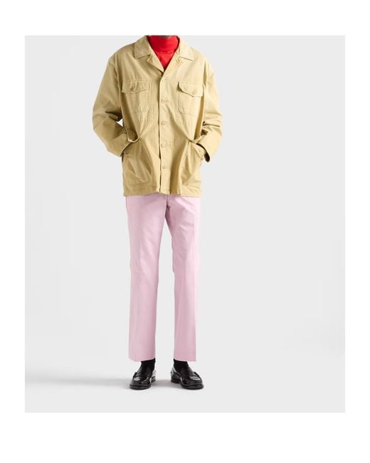 Prada Natural Button-Up Blouson Jacket for men
