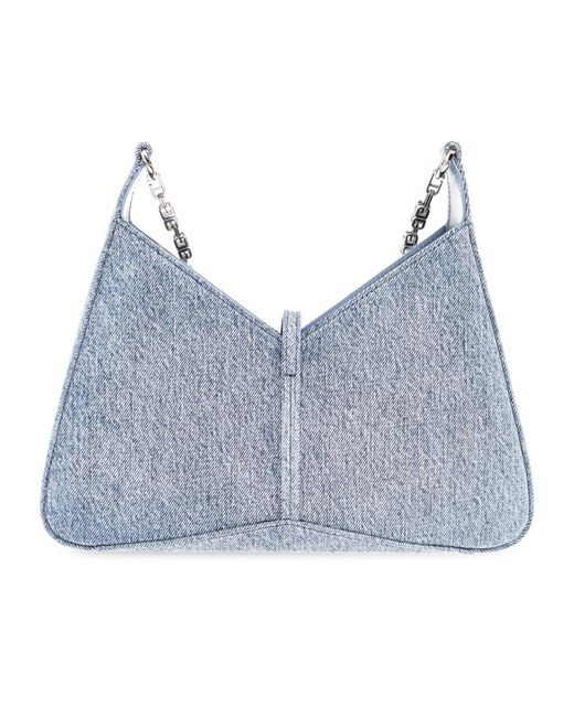 Givenchy Blue Cut-Out Zipped Small Shoulder Bag