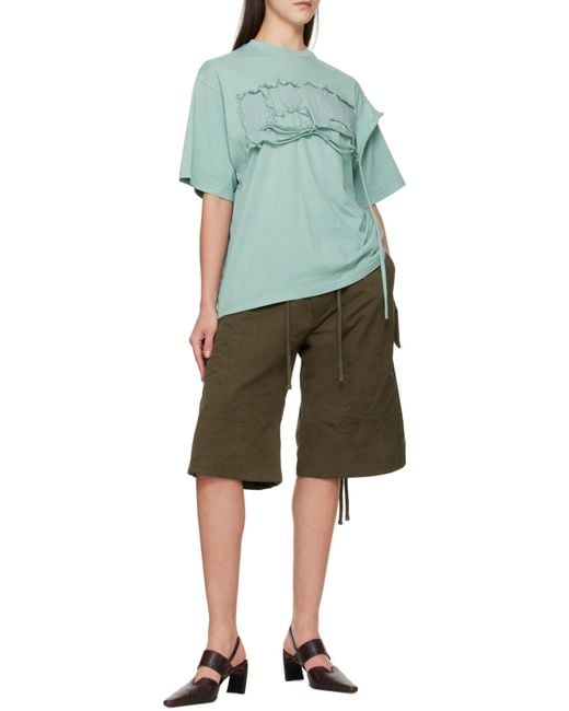 OTTOLINGER Blue Distressed Oversized T-Shirt