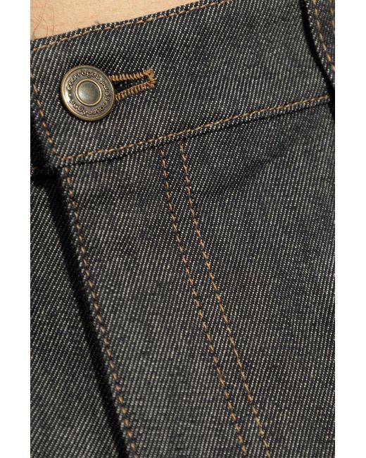Courreges Gray Belt-Loop Jeans for men