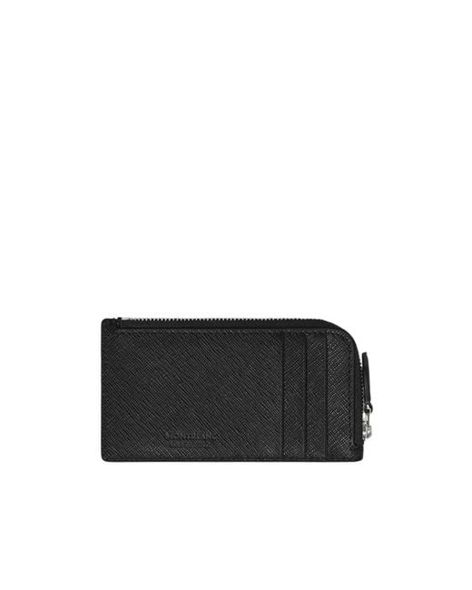 Montblanc Black Card Holder 7Cc With Zip for men