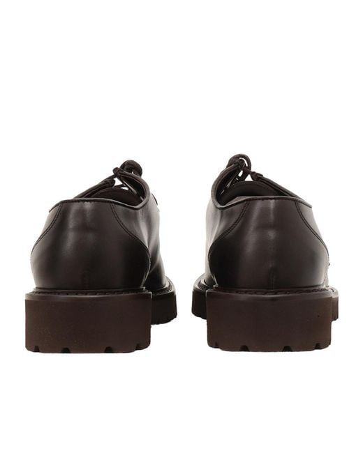 Doucal's Brown Lace-Up Derby Shoes for men