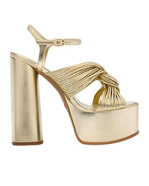 Michael Kors Metallic Round Toe Flat Sandals