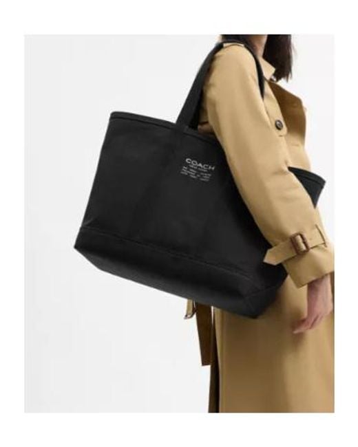 COACH Black Top Handle Tote Bag for men