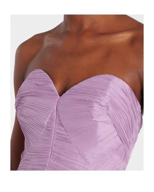 Jonathan Simkhai Purple Off Shoulder Dress