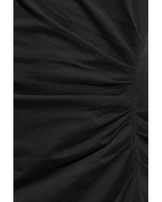 Isabel Marant Black Nadela Ruched Detailed Midi Dress