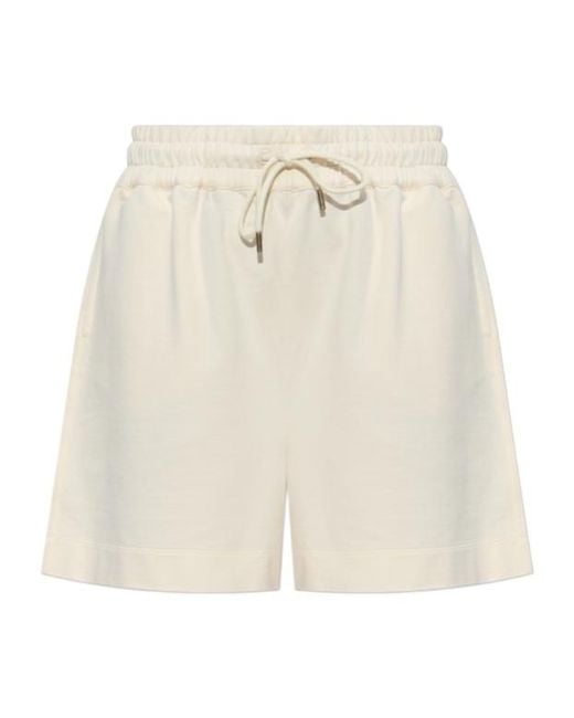 Moncler Natural Logo Patch Drawstring Shorts