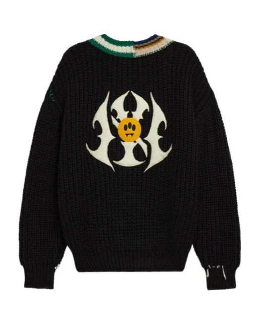Barrow Black Graphic Knit Jumper
