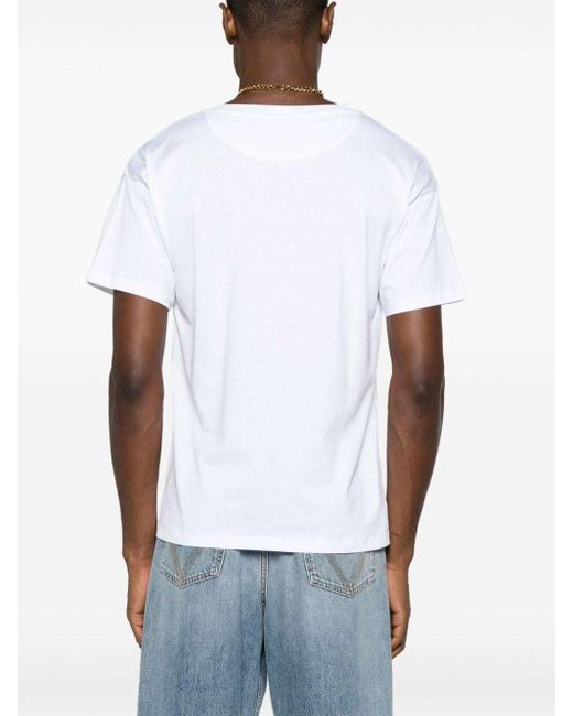 Bally White Logo Printed Crewneck T-Shirt for men