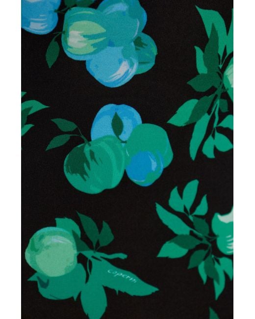 Coperni Green Ruffle-Detail Midi Dress