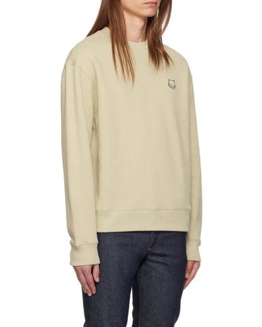 Maison Kitsuné Multicolor Maison Kitsuné Bold Fox Head Patch Crewneck Sweatshirt for men