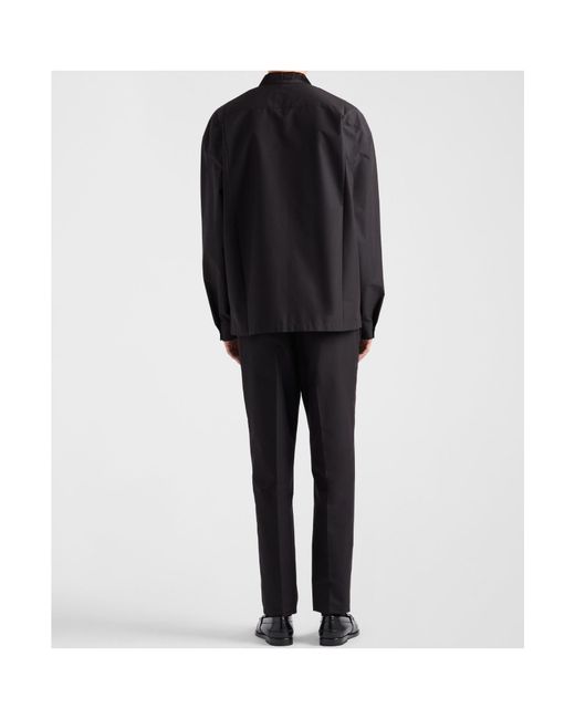 Prada Black Logo Detailed Tailored Trousers for men