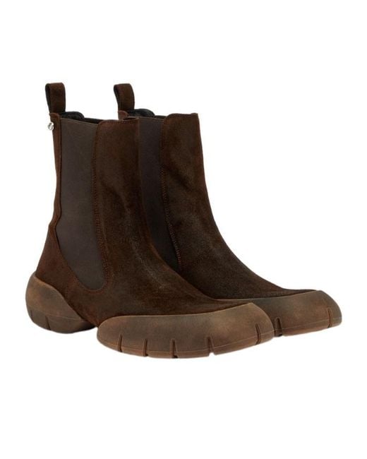 DIESEL Brown D-Mathieu Suede Chelsea Boots for men