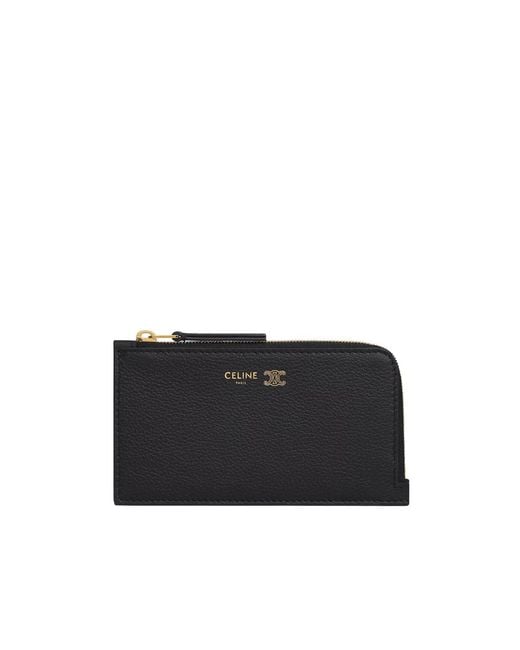 Céline Black Long Zipped Card Holder