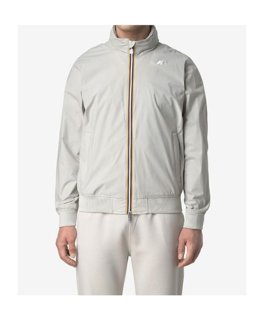 K-Way Gray Amaury Zip-Up Jacket for men