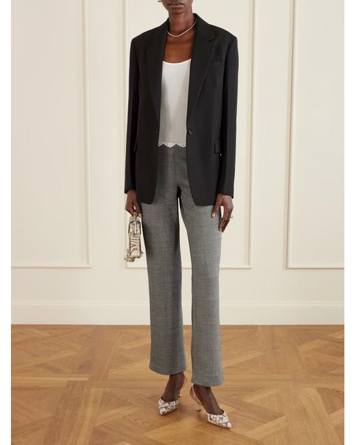 Magda Butrym Gray Wool Flared Casual Pants