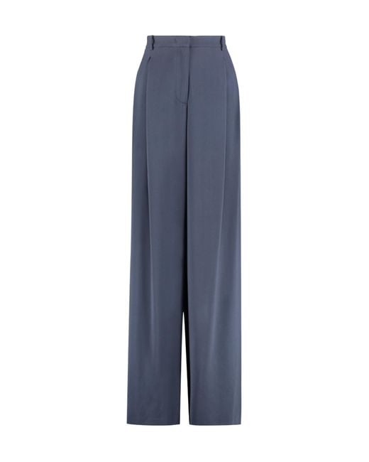 Fabiana Filippi Blue High Waist Wide-Leg Trousers for men