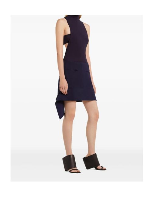 Courreges Blue Courrèges Reversed Belt Mini Skirt