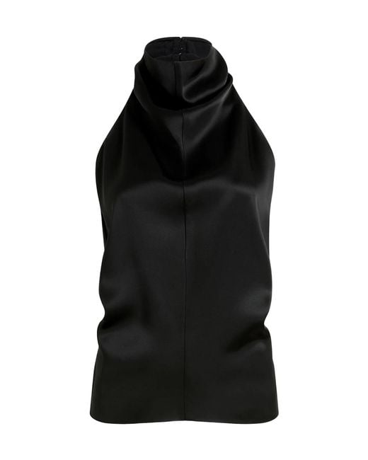 Khaite Black Rone Halterneck Top
