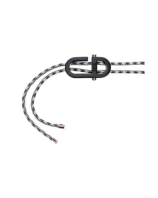 Dior White Cd Rope Belt for men