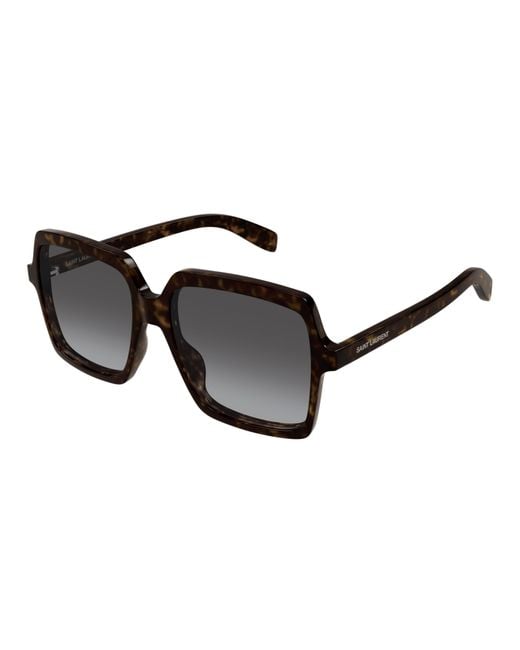 Saint Laurent Black Sl 174 Rectangular Sunglasses