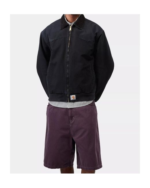Carhartt Blue Logo Patch Zip-Up Jacket for men