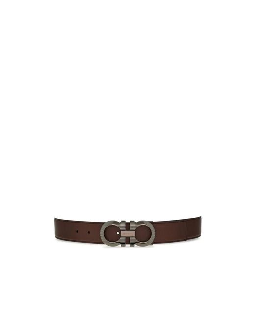 Ferragamo White Double-Sided Belt for men