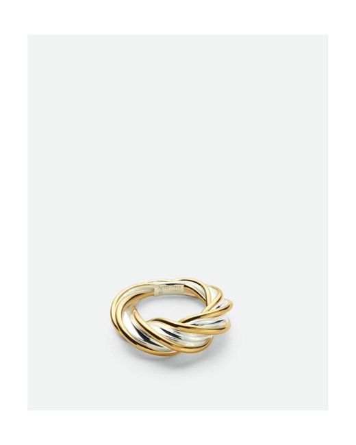 Bottega Veneta Metallic Kink Ring