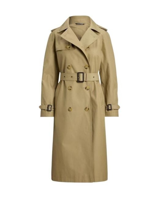 Ralph Lauren Natural Double-Breasted Trench Coat