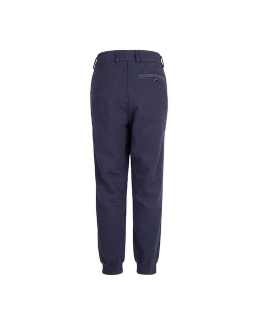 Armani Jeans Blue Dark Logo Casual Pants for men