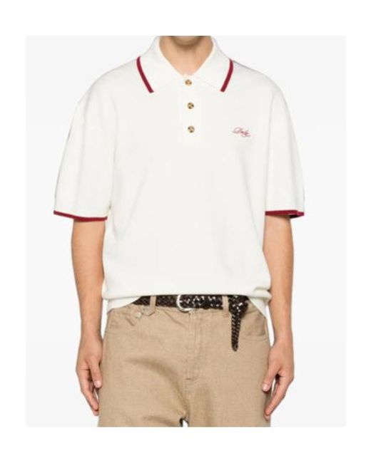 Drole de Monsieur White Short-Sleeved Polo Shirt for men