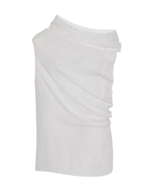 The Row White Aria Top In Cotton