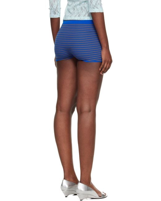 GIMAGUAS Blue Camu Striped Shorts