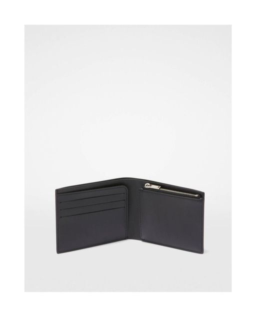 Jil Sander Black Logo-Embossed Tri-Fold Wallet for men