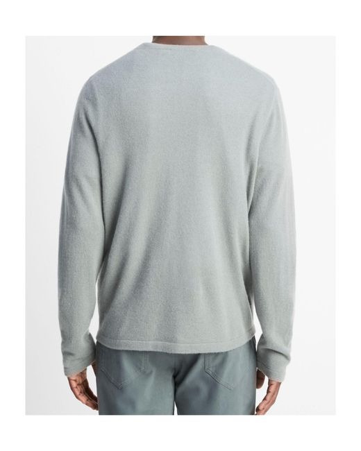 Vince Gray Long Sleeved Crewneck Knitted Top for men