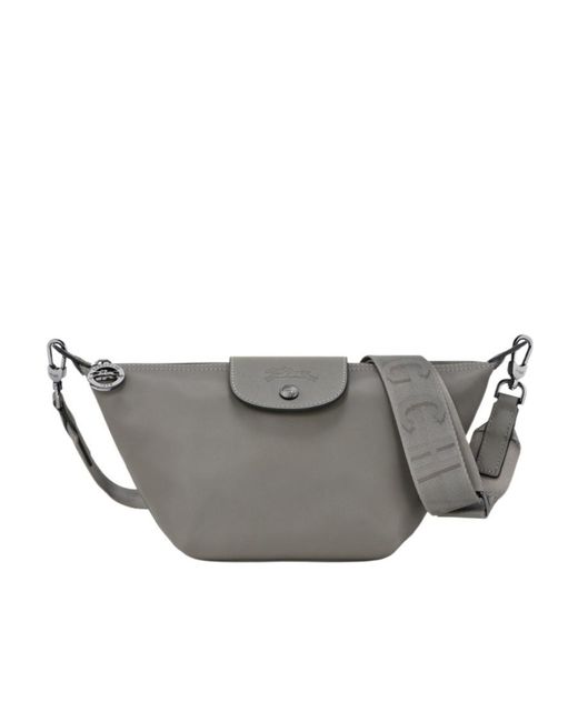 Longchamp Gray Extra Xs Le Pliage Zipped Crossbody Bag for men