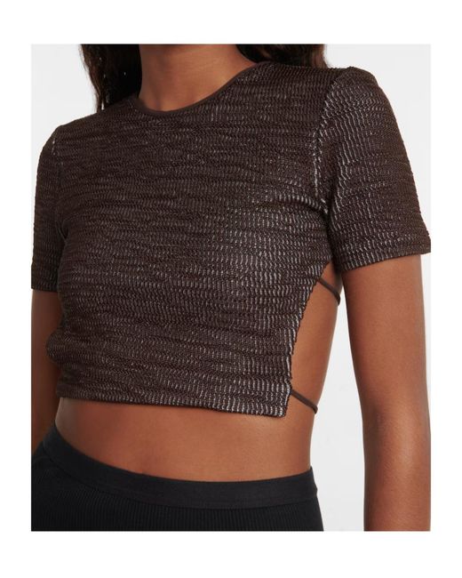 Christopher Esber Brown Backless Crop Top