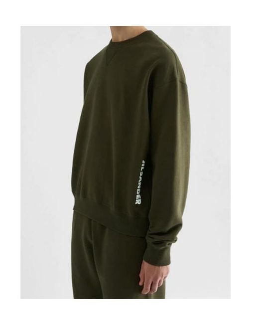 Jil Sander Green Crewneck Long-Sleeve Sweatshirt for men