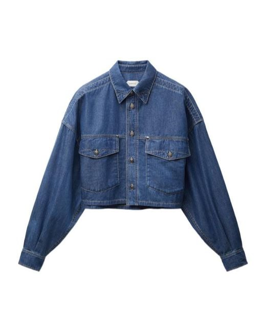 Versace Blue Loose Fit Denim Jacket