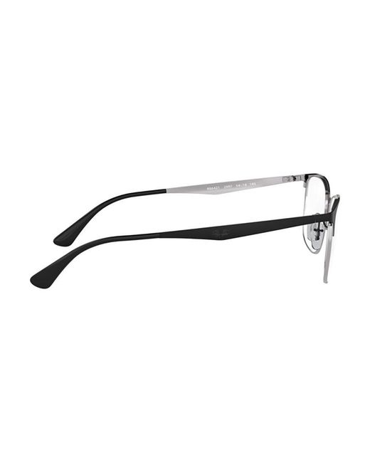 Ray-Ban Metallic Rectangular Frame Glasses for men