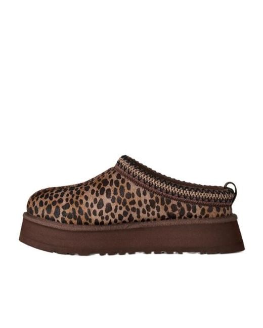 Ugg Brown Tazz Caspian Leopard-Print Slip-On Mules