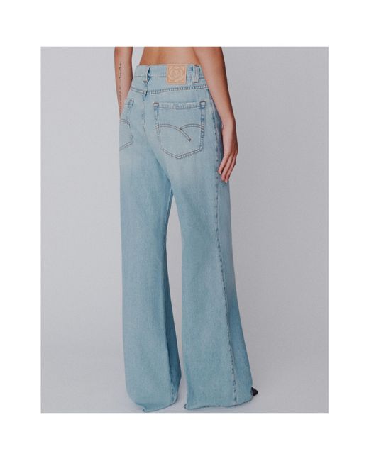 Marella Blue High-Waisted Wide-Leg Jeans