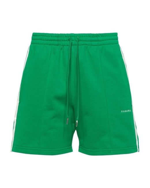 P.A.R.O.S.H. Green Striped Jersey Shorts