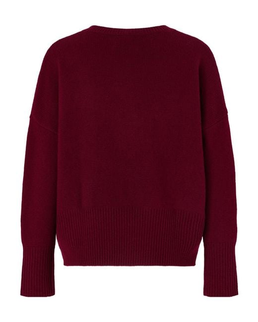 Lisa Yang Red Cashmere Crew-Neck Sweater