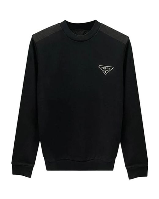 Prada Black Long-Sleeve Sweatshirt for men